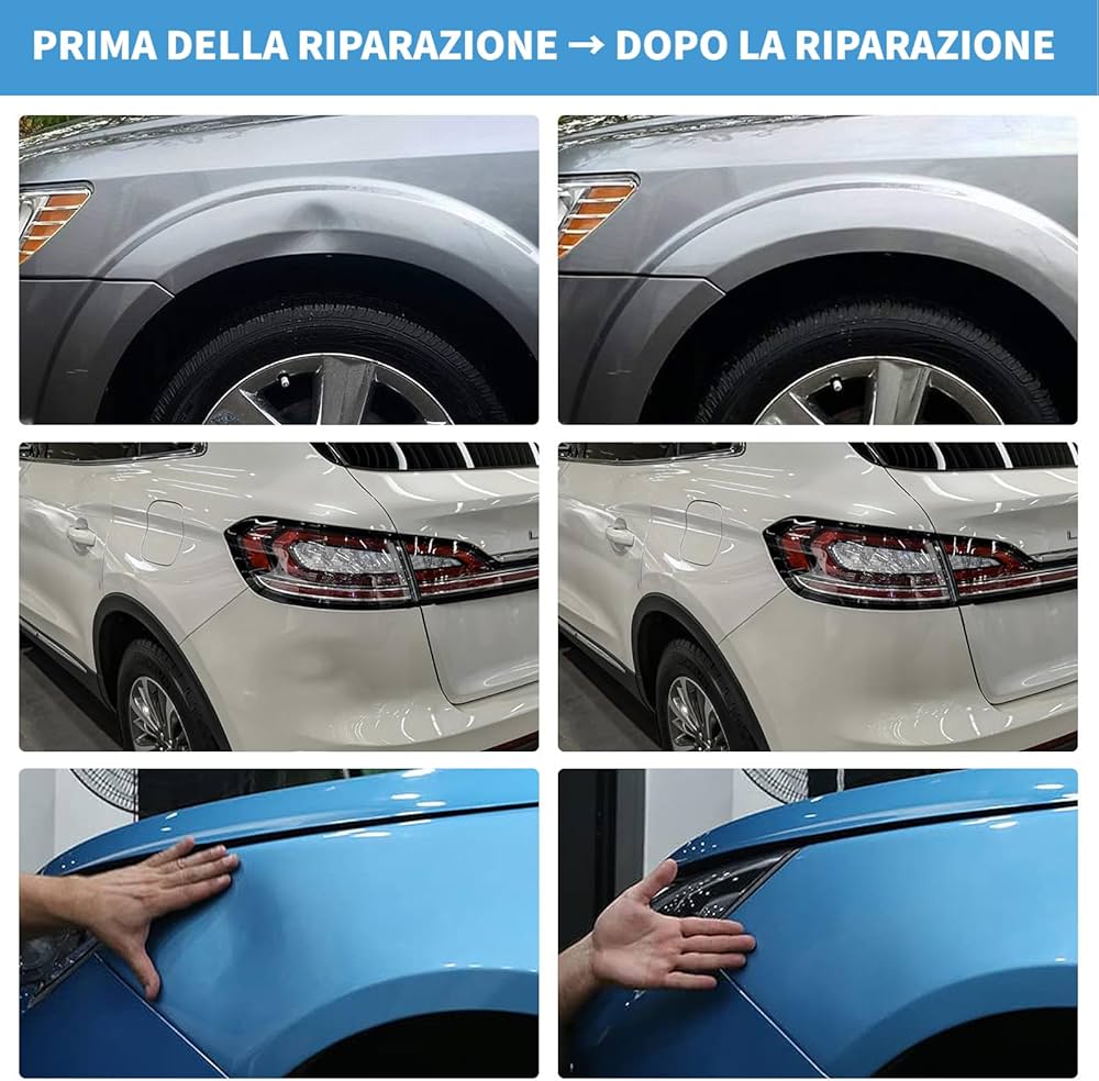 Tirabolli Per Carrozzeria,Levabolli Carrozzeria Strumenti For La Riparazione Di Ammaccature Senza Vernice For Auto Estrattore Kit Di Rimozione Senza Traccia Martello Scorrevole Strumento For Martello