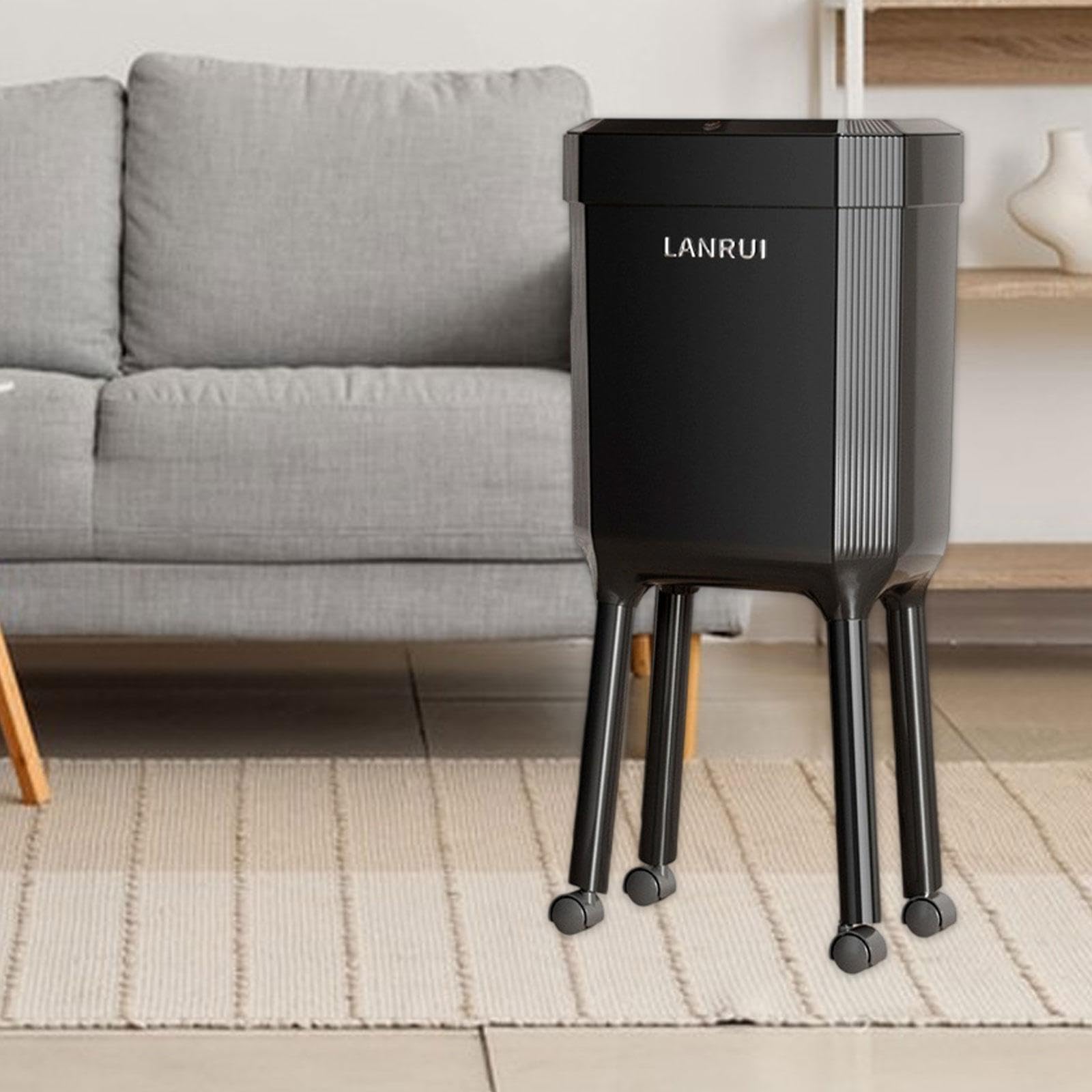 KESOTO Cestino per La Spazzatura Versatile, Capiente E Creativo, con Ruote, per La Casa, La comodità E Il Bagno, Nero
