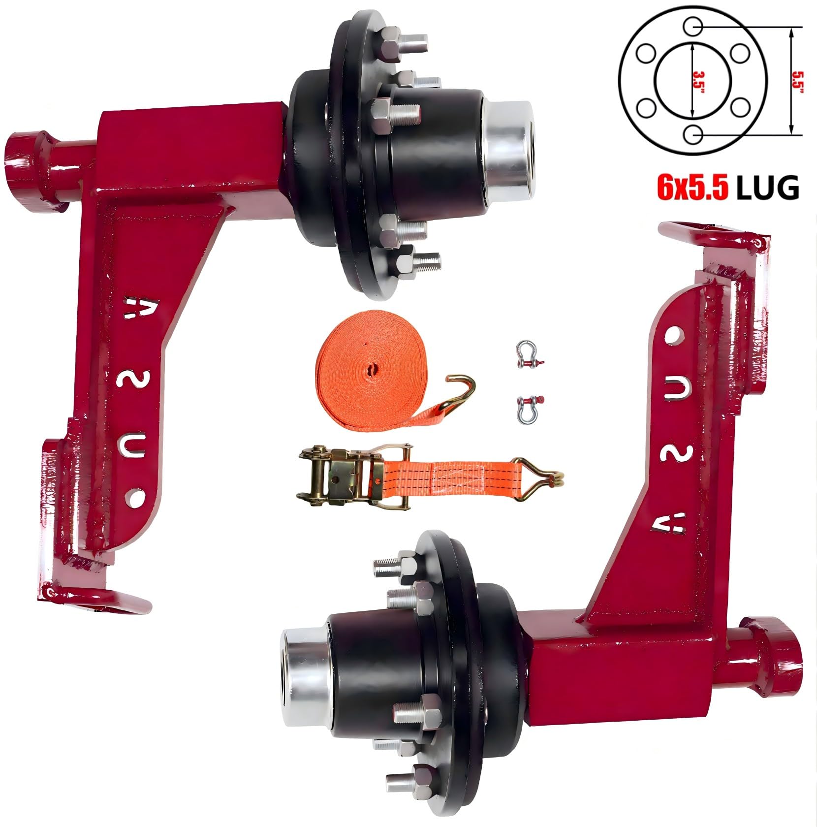 New Upgrade Shipping Container Wheels,6x5.5 Lug,Container Moving Tools,Shipping Container Accessories,Container Spindle Kit,2-Pack