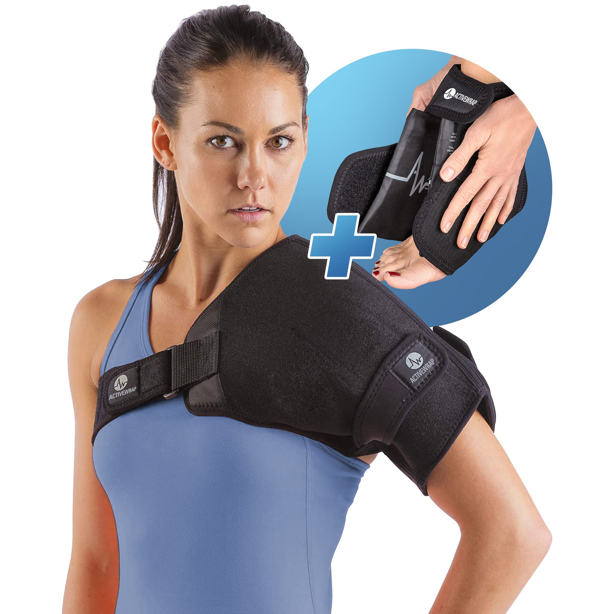 ActiveWrap Shoulder Ice Pack wrap with Foot & Ankle Ice Pack Wrap