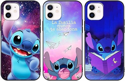 Paquete de 3 bonitas fundas de teléfono de dibujos animados para iPhone 11 de 6.1 pulgadas, diseño estético de personajes de anime Kawaii, para