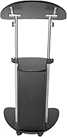 Vista 8 de Techni Mobili - Carrito móvil médico para ordenador portátil, ajustable en altura, color negro, B005