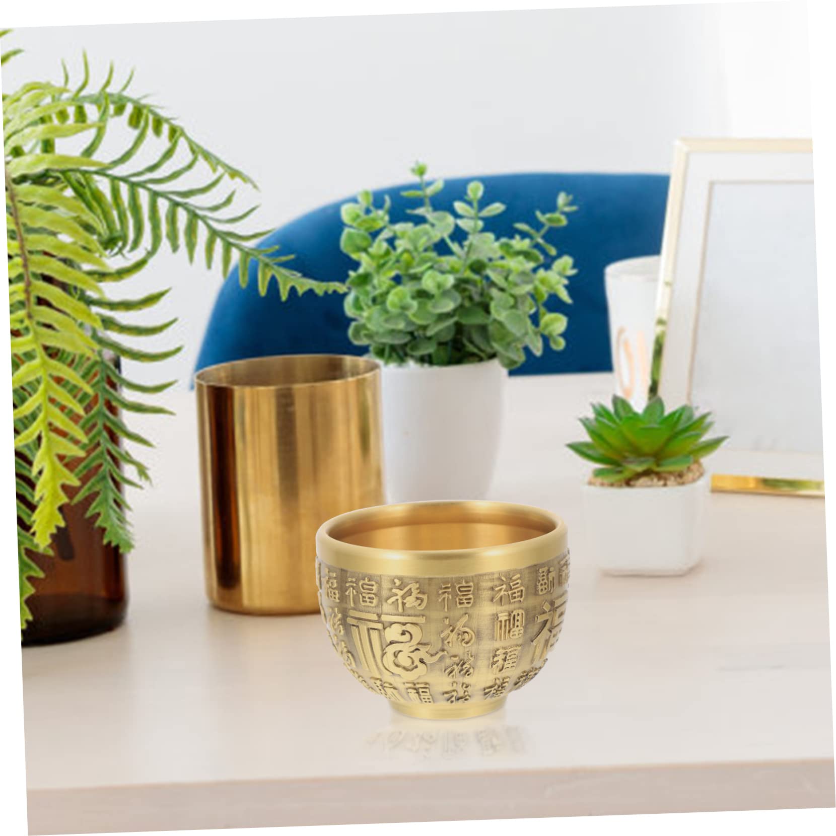 UKCOCO Adornos de Latón Cuenco de Cuenco Fortuna Decoración de Escritorio Hogar Fortuna