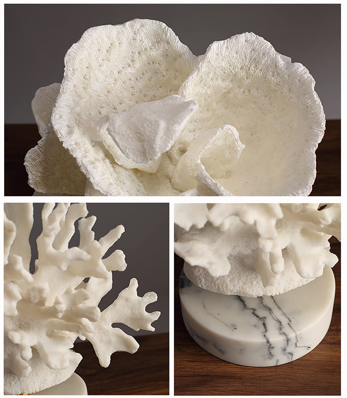 Amazon.co.jp: 合成樹脂製の白い珊瑚の彫刻ファッション珊瑚像は水族館