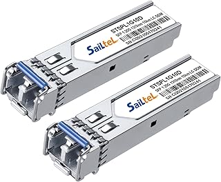1.25 Gigabit Single Mode LC Duplex Transceiver,1000Base-LX Dual Fiber SFP Module,1310nm SMF, up to 10 km,DDM，Compatible with Cisco, Ubiquiti, Mikrotik,Netgear, Dlink,Linksys and More (1000M, x2)