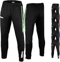 OMKA Men's Jogging Bottoms Sports Trousers Soft Microfleece Inside - Pockets & Legs with Zip - Training Trousers Fitness Sports Running Leisure Hobby & Home - Calf Stretch