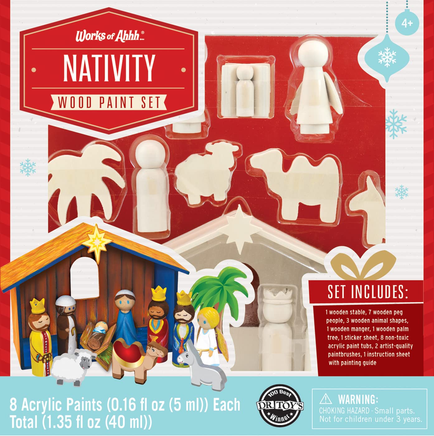 Works of Ahhh... Holiday Craft Set - Nativity Premium Wood Paint Kit