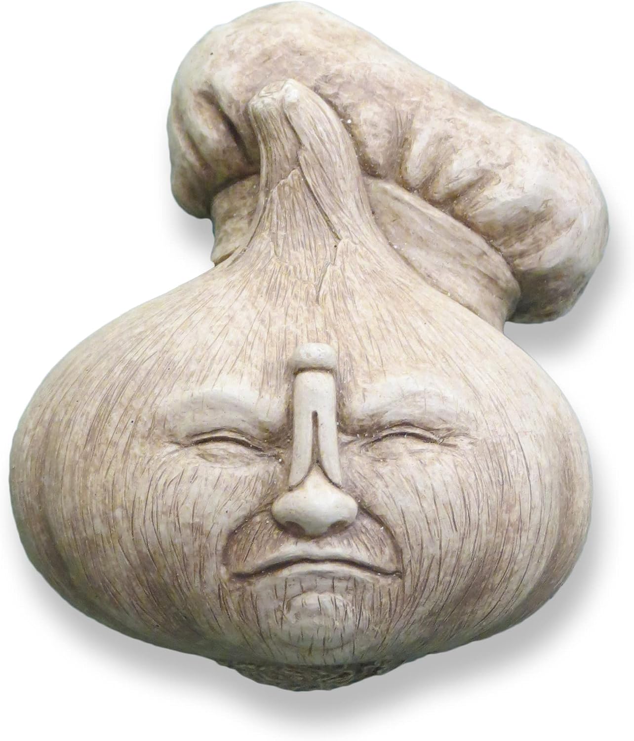 Carruth Studio, Chef Stinks a Lot Outdoor Wall Plaque Figurine, Original Sculpture Handcrafted in Stone, Artisan Made