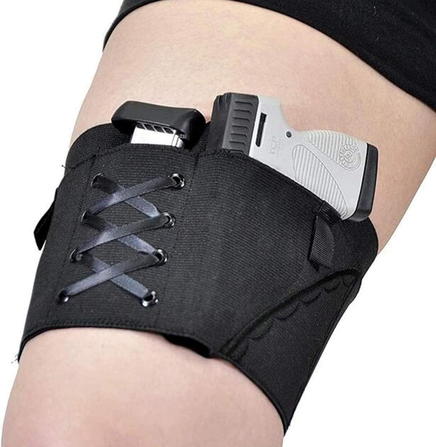 Concealed Carry Gun Leg Holster Universal Gun Leg Holsters for Women Thigh Holster Adjustable Ladies Black Pistol Holster