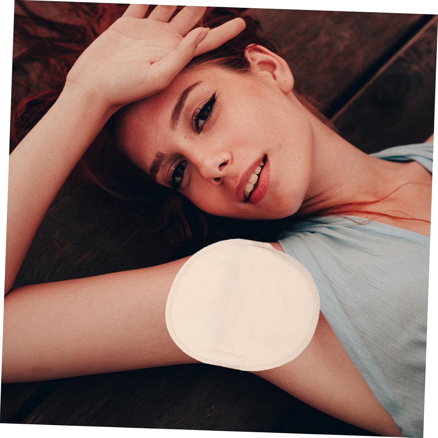 FRCOLOR 2pcs Womens Padded Cloth Underarm Pad Absorbent Armpit Sweat Pads Washable for Summer Activities