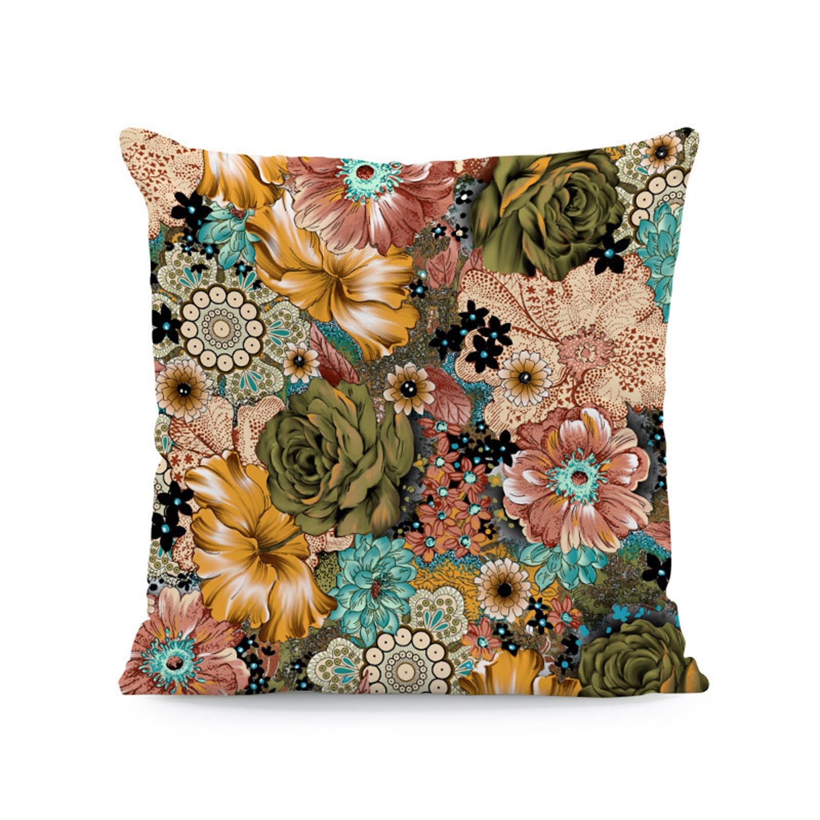 Oxxggkao A 45 Cm Square Polyester Printed Ccent Cushion Cover Pillow Shell Decorative Case For Sof Living Room Chair Home Decor Indoor Room Chair Bedding Printed Front Polyester Fabric