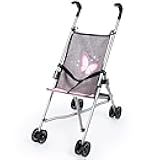 Bayer: Umbrella Stroller for Dolls Foldable Grey Easy Storage 18-Inch Dolls, Lightweight