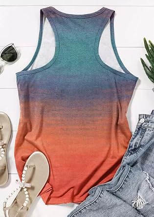 Women Beach Hawaiian Sleeveless Tank Tops Shirt Summmer Vacation Tank Vest