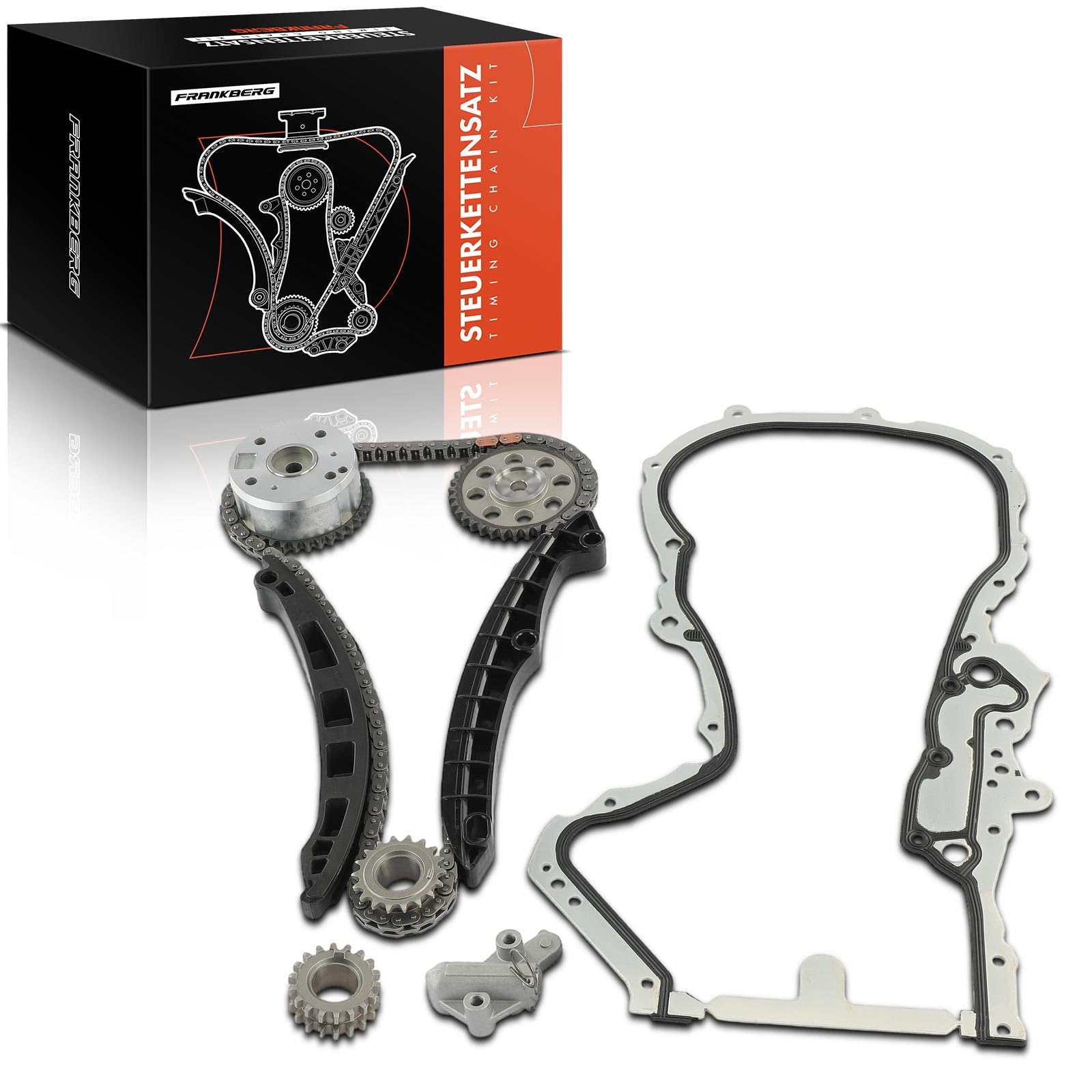 Frankberg Kit de cadena de distribución cadena de distribución | Compatible con: Altea XL 5P5 5P8, A1 Sportback 8XA 8XF, Habitación 5J7, NH3 rápido, CC 358, Golf Plus 521 5M1