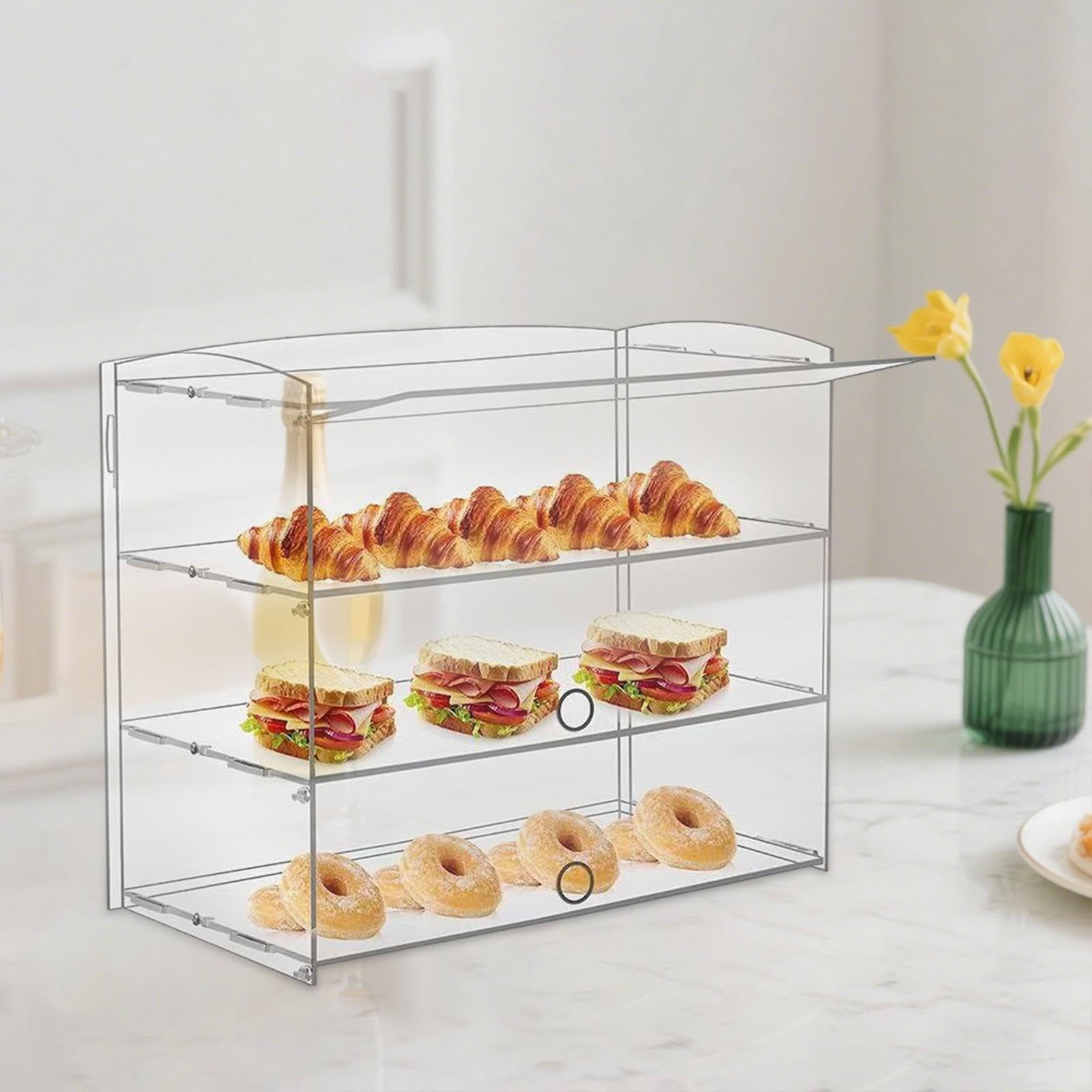 Acrílico Estante Expositor Estante para Pasteles Soporte Multipropósito para Cupcakes Organizador de Cosméticos Diseño de Múltiples Y Fácil Mont, 3 Niveles