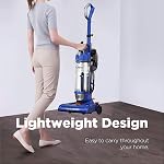 Eureka Powerful Bagless Upright Vacuum Cleaners for Home Pets, Lightweight Household Vacuum Cleaner for Carpet and Hard Floor, PowerSpeed NEU182C with 5 Height Adjustment, Blue