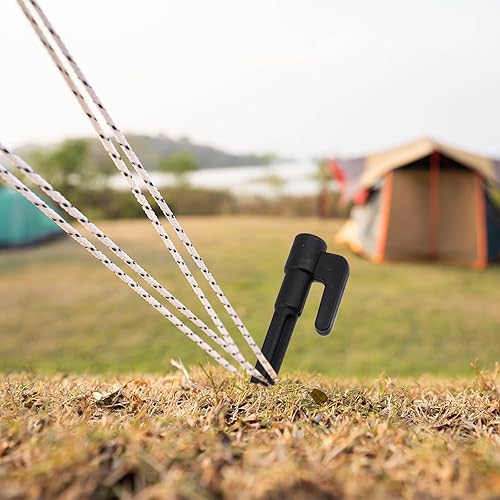 Miniatura 6 de 20 estacas de plástico resistente para bordes de paisaje, soporte para plantas, estacas de césped, estacas duraderas para tienda de campaña, gancho