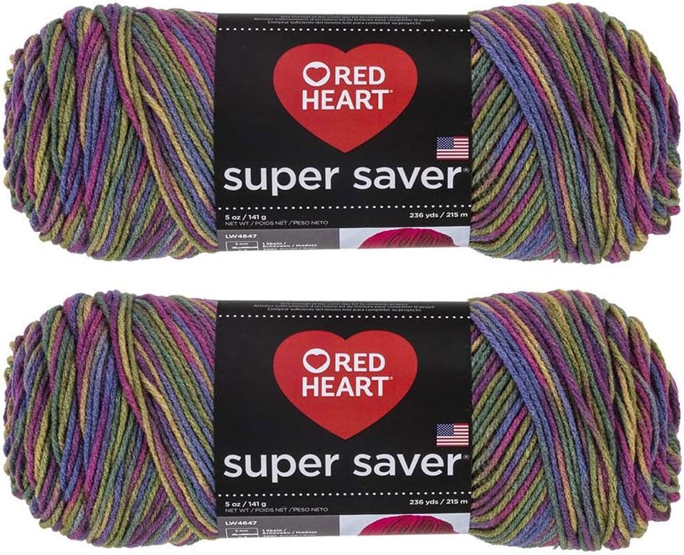 Bulk Buy: Red Heart Super Saver (2-Pack) (Artist, 5 oz Each Skein)