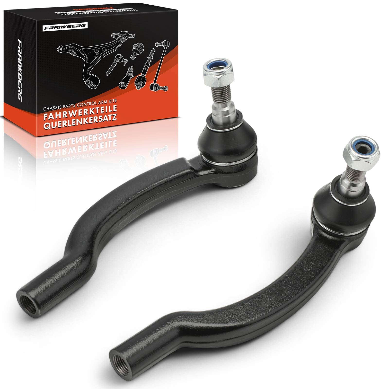 Frankberg 2x Testina barra di accoppiamento barra di accoppiamenton Anteriore Esterno Compatibile con Ducato Furgone 250 Ducato Bus 250 Boxer Bus Ducato Pianale/Telaio 250 Replace# 381777