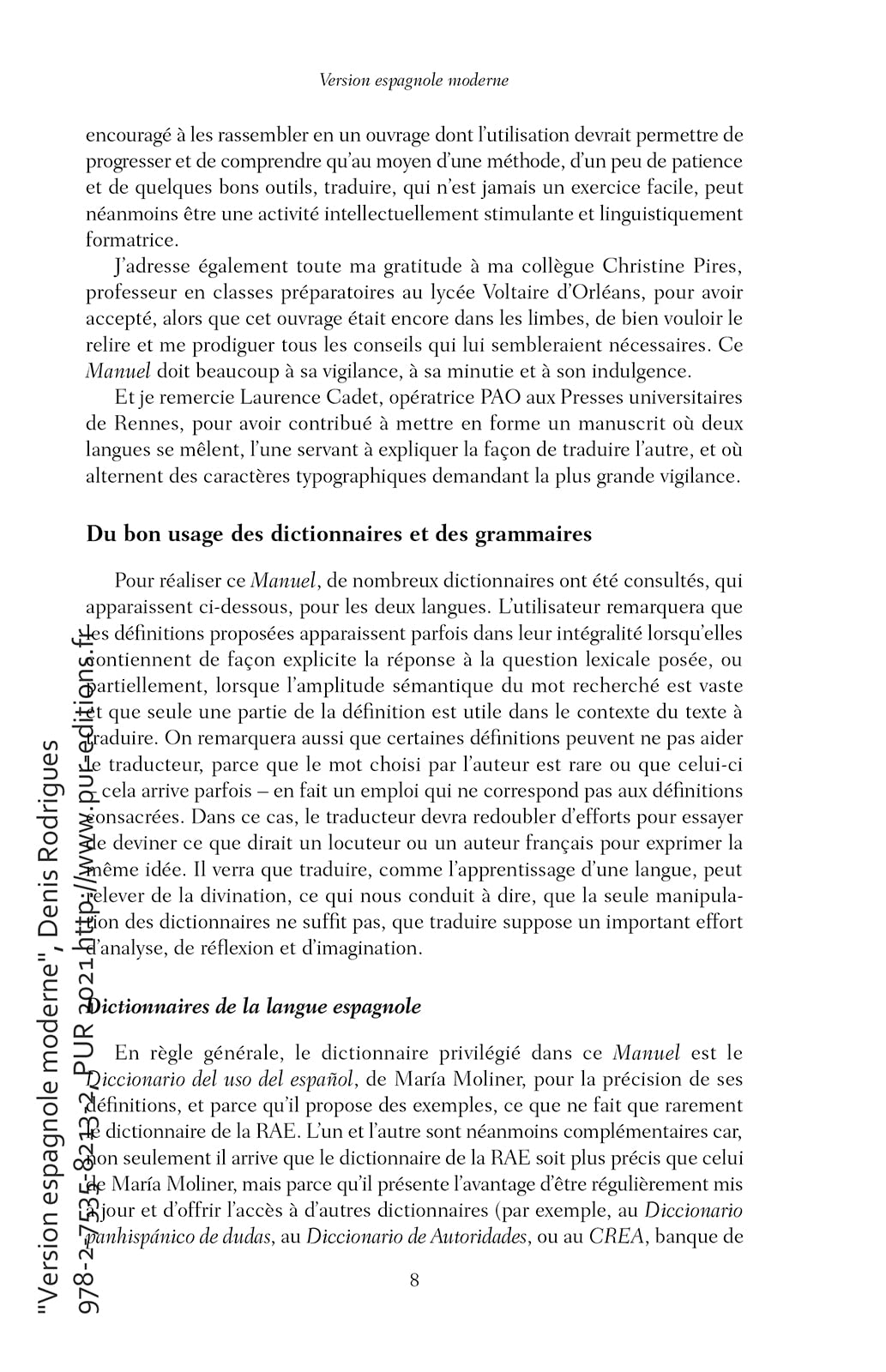 Version espagnole moderne: Manuel de traduction - II. Prépas, Licence, Capes, Agrégation.