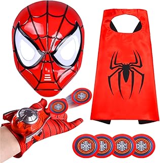 Kids Superhero LED Mask - Superhero Toys and Mask - 4-10 Year Old Boy Superhero Gifts Superhero Role Play Toy Set