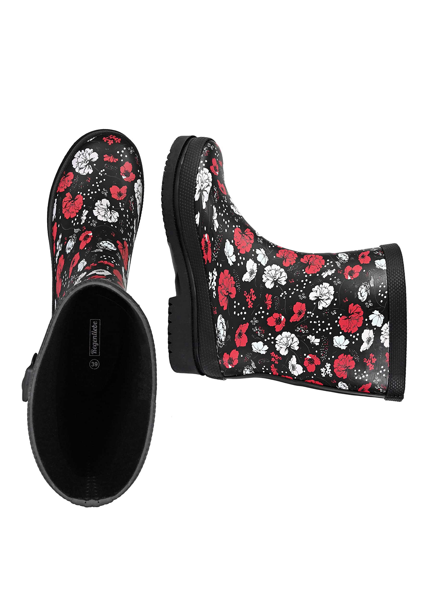 Regenliebe Damen Gummistiefel Blossom Night Halbschaft