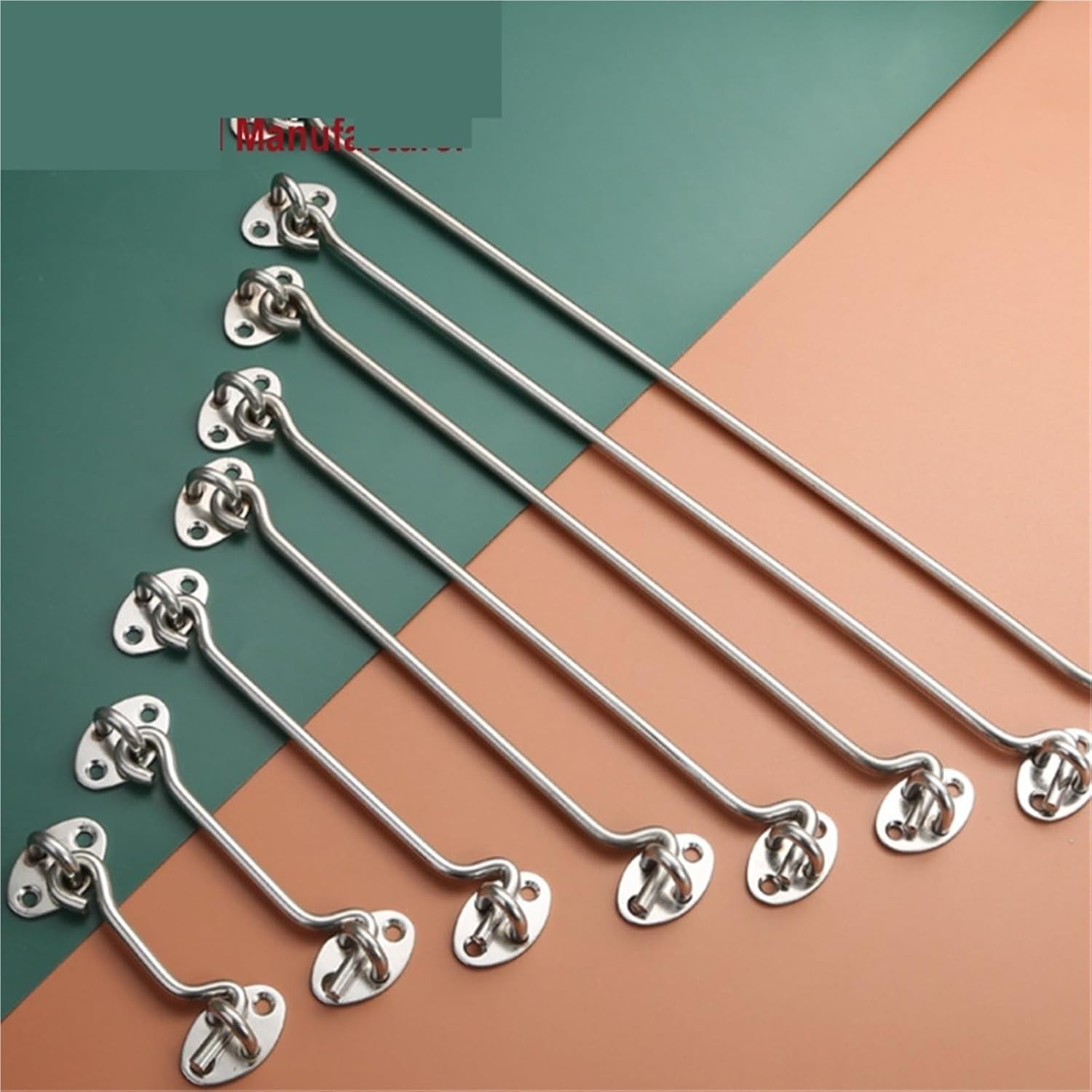 Stainless Door Hasp Window Hook Limit Fixing Brace Lock Sliding MA126 H 1Pcs(Purple)