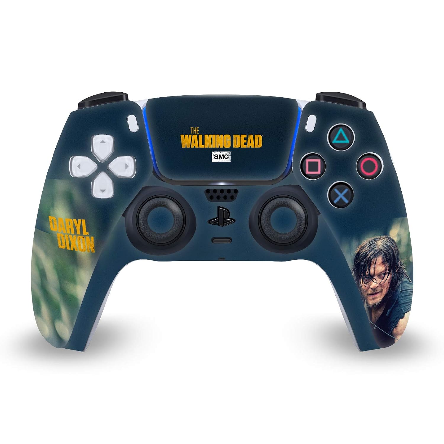 Head Case Designs Officially Licensed AMC The Walking Dead Daryl Lurk Daryl Dixon Graphics Vinyl Faceplate Sticker Gaming Skin Decal Cover Compatible With Sony PlayStation 5 PS5 DualSense Controller