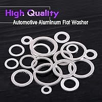 Vista 5 de Swpeet Juego surtido de 470 juntas de drenaje de aceite métrico automotriz de aluminio, incluye 18 tamaños diferentes - M6 M8 M10 M12 M14 M16 M18