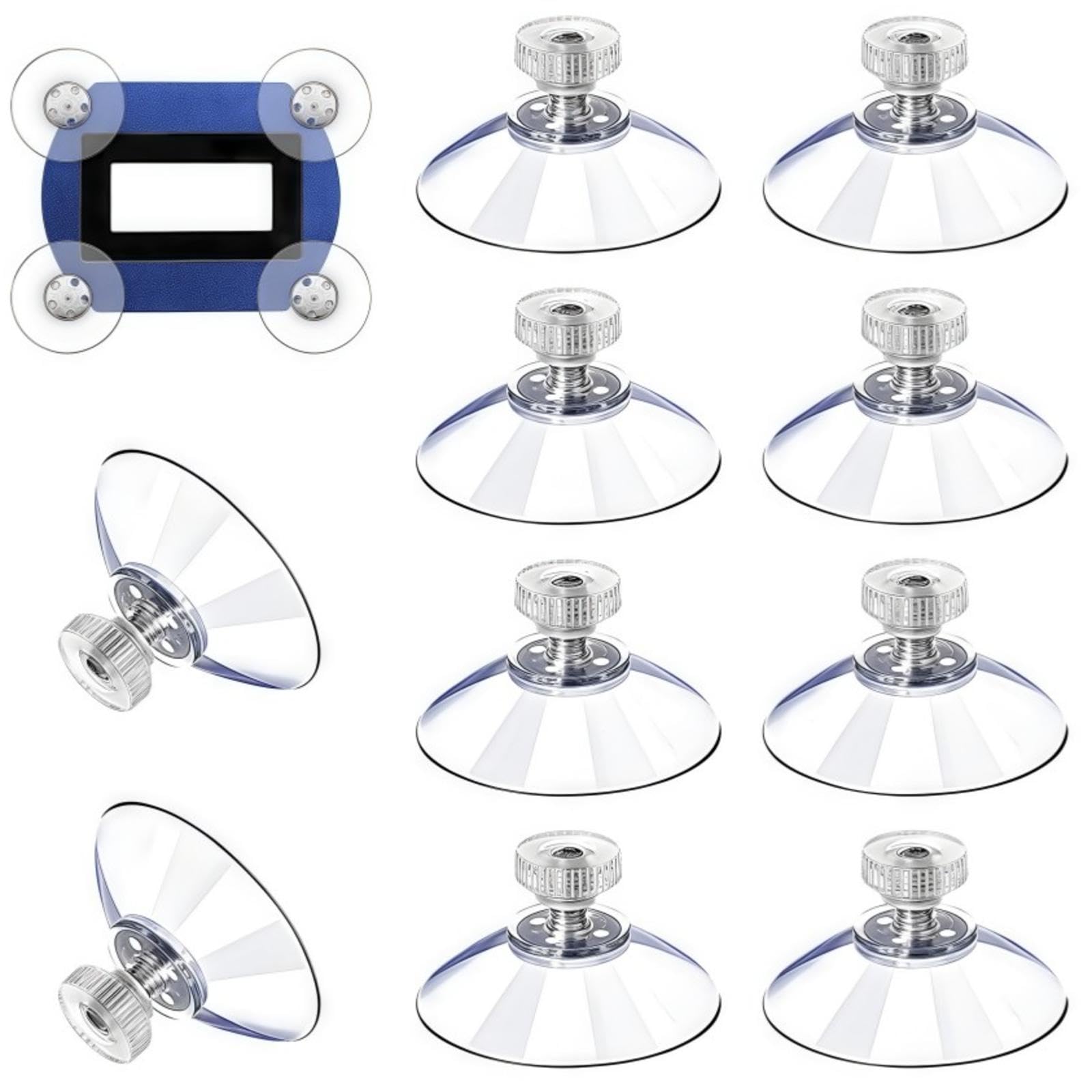 Produktbild von 10x Saugnäpfe Mit Gewinde M4×10×30 – Inkl. Schrauben & Muttern, Transparent, Hitzebeständig Bis 80°C, Für Needit Park Lite Parkscheibe