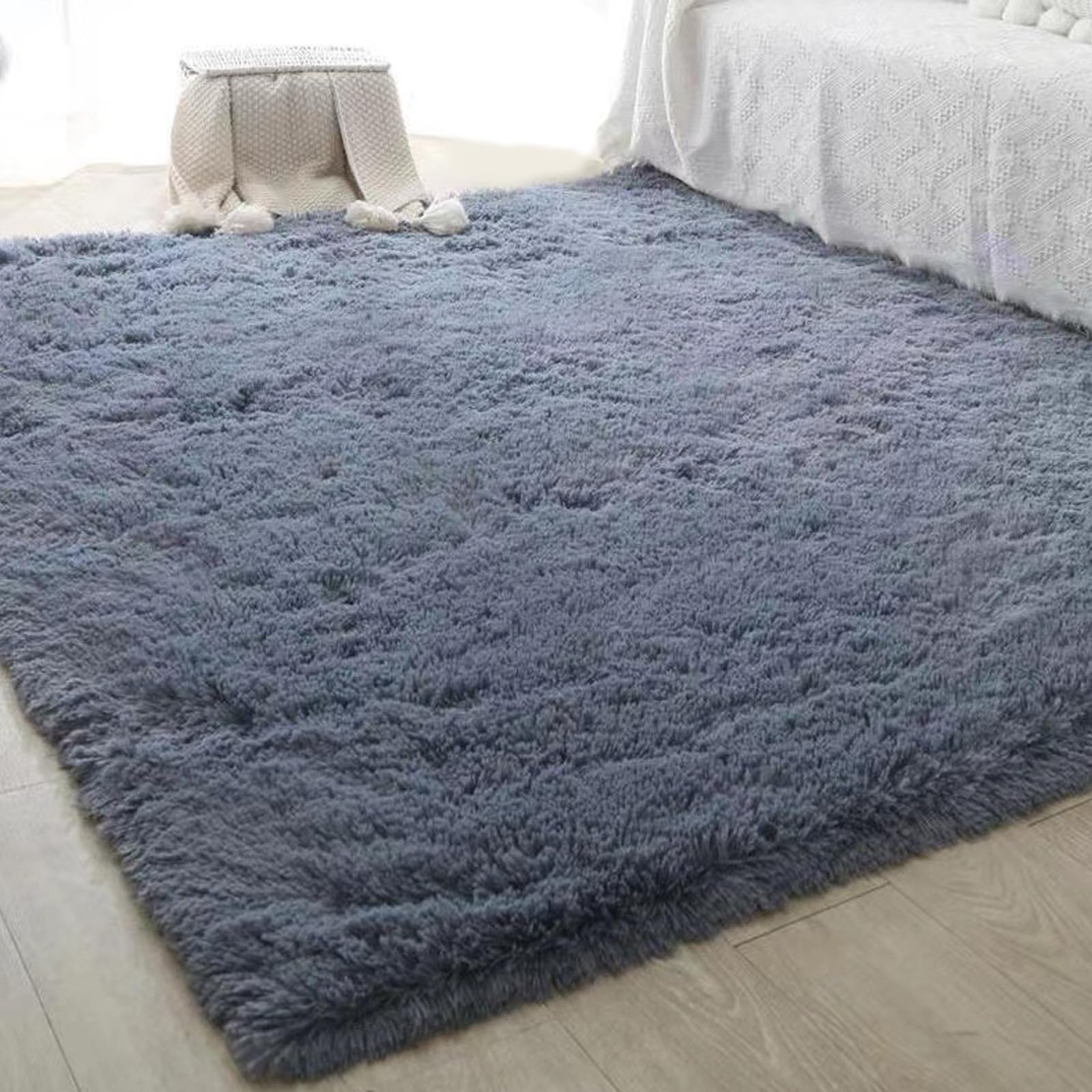 MeYuxg Dywan do salonu, 120 x 160 cm, miękki, puszysty, antypoślizgowy dywan do sypialni dla dorosłych, nadający się do prania, nowoczesny dywan z długim włosiem, wykładzina do sypialni, do salonu