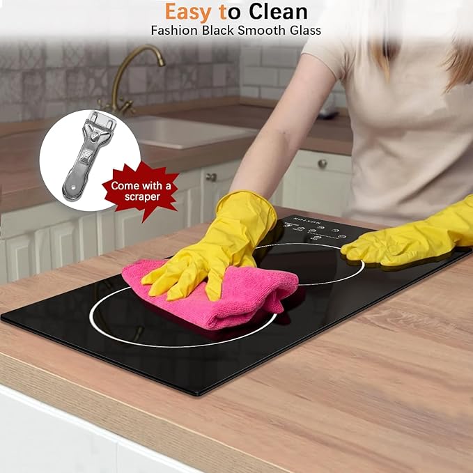 Estufa Vitrocerámica 2 Puestos 12 Pulgadas Empotrable 110V miniatura 7