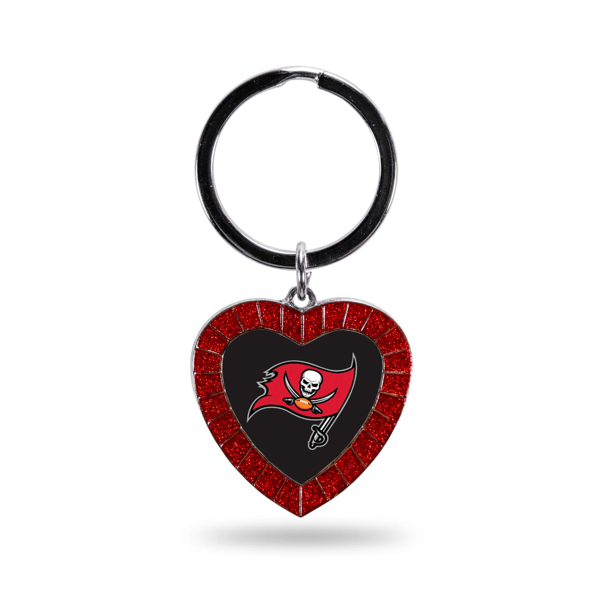 Rico Industries NFL Football Rhinestone Heart Keychain - Great Accessory