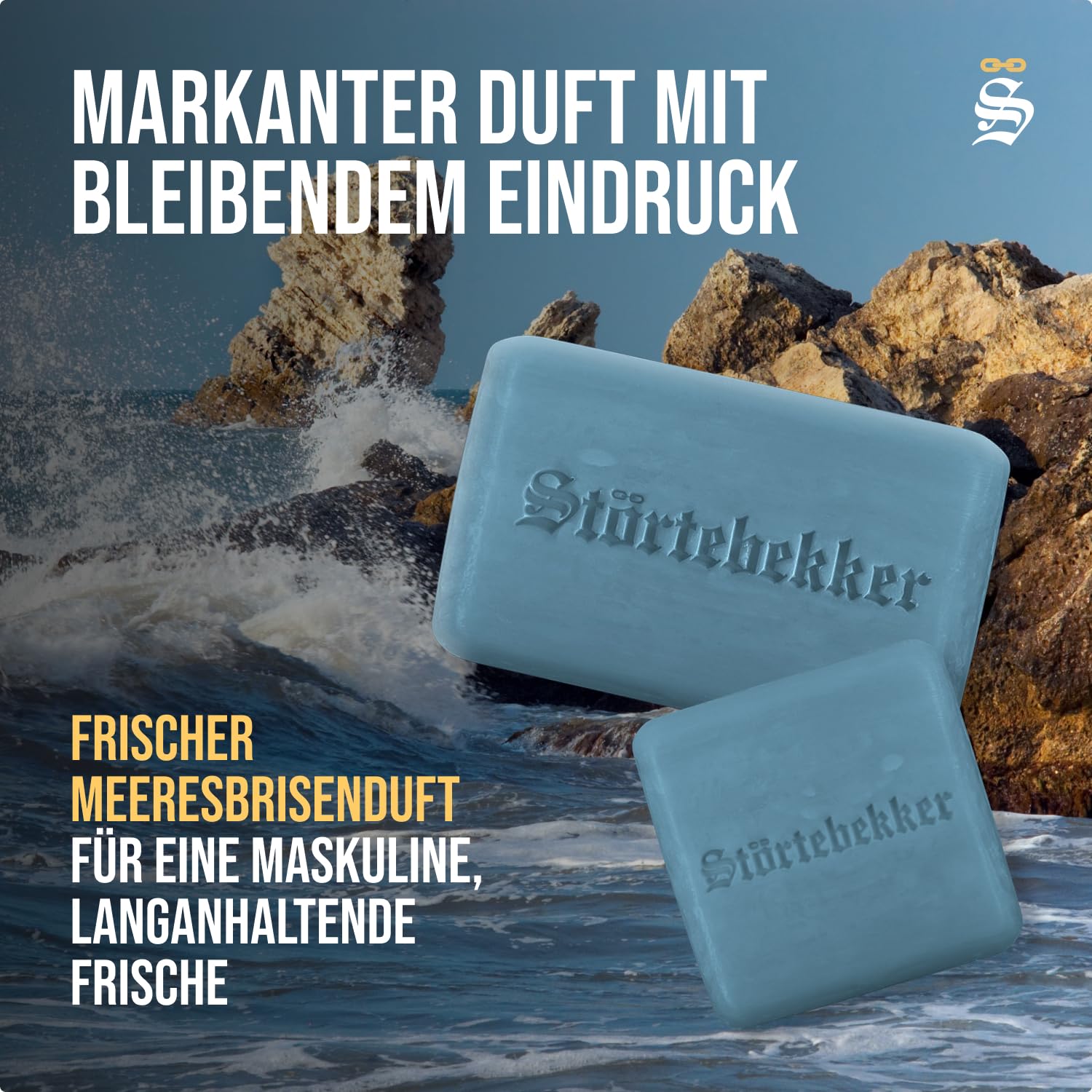 Störtebekker Duschset Hair & Body Festes Shampoo Festes Duschgel Sea Breeze vegan handgefertigt