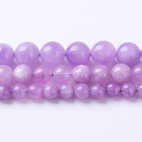 Miniatura 2 de 36 cuentas de piedra de amatista lavanda de 0.394in, cuentas de piedras preciosas naturales de cristal curativo, joyería para hacer bricolaje de 15