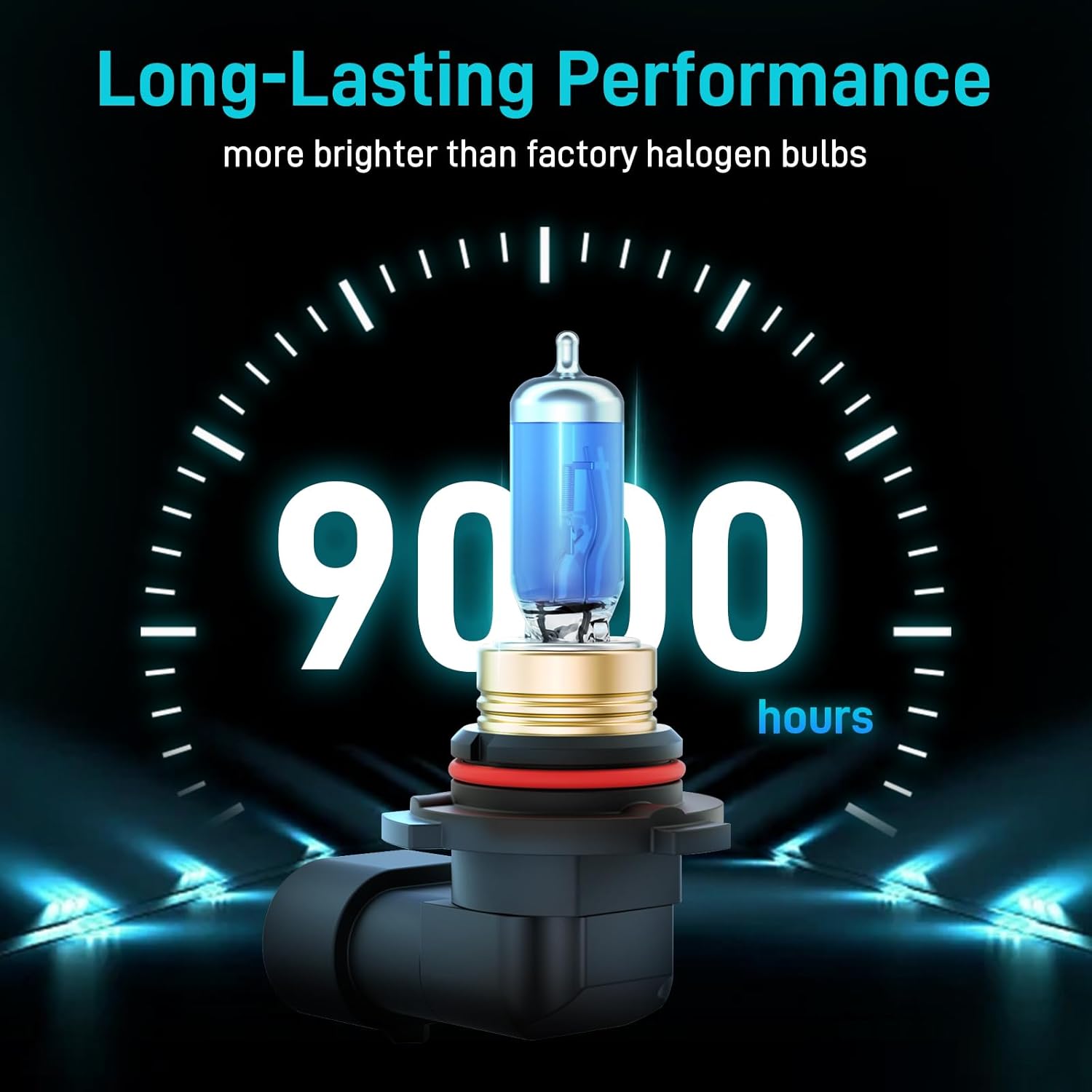XFLHEHD 9005 Halogen Headlight Bulbs 5000K, Direct Plug and Play, Halogen High Low Beams Car Halogen bulbs Replacement 12V-100W, Pack of 2