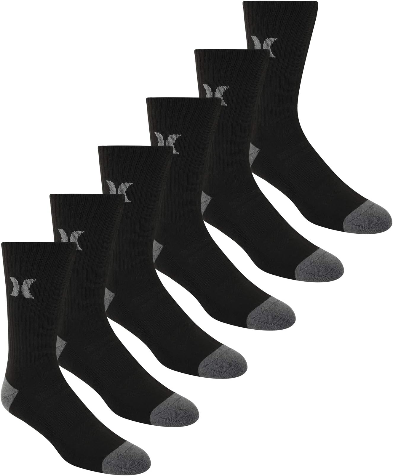 Hurleymens 6 Pack 1/2 Terry Crew Socks Socks
