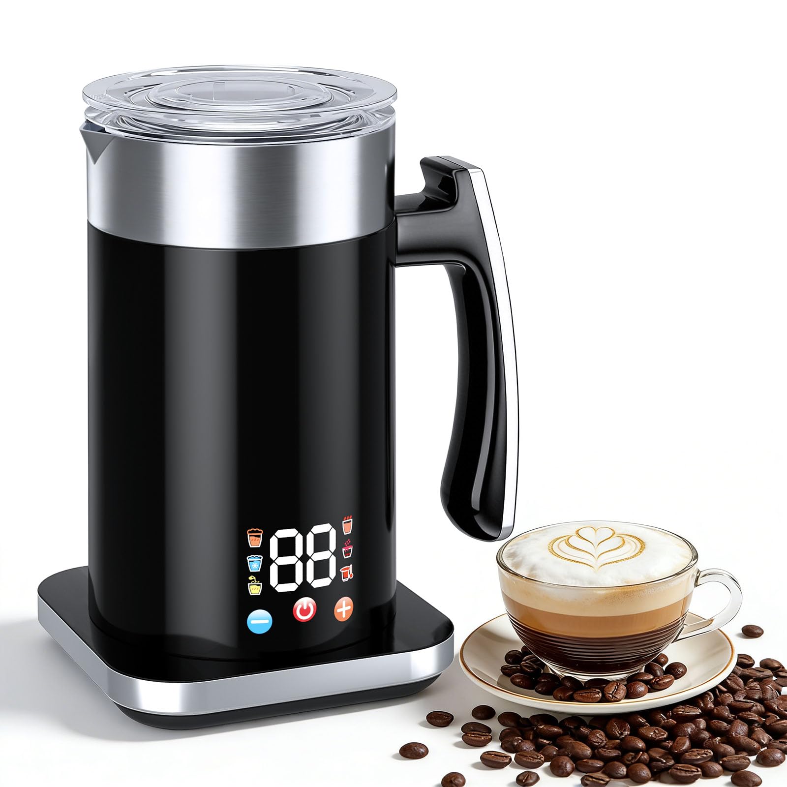 Espumador de leche, espumador de leche eléctrico, espumador de café, espumador, vaporizador de leche