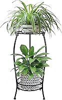 MOCORY 2 Tier 27" Metal Plant Stand Indoor Outdoor Rustproof Heavy Duty Iron Shelf for Corner Garden Patio Balcony Succulents Flowers