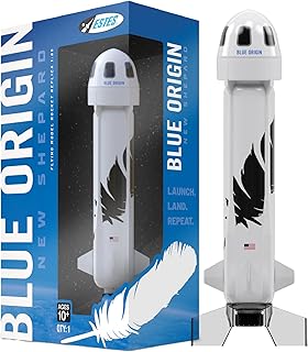 Estes 2198 Blue Origin New Shepard Rocket-Building Kit, Beginner Flying-Rocket-Model Kit for Ages 10+