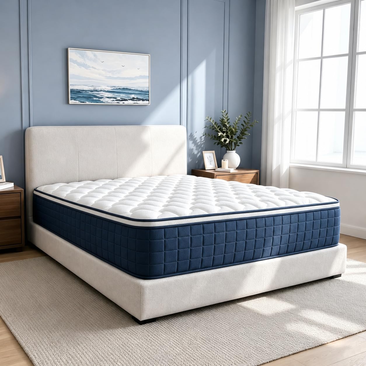 12 in Queen Size Mattress in a Box, Medium Plush Gel Memory Foam & Individually Pocket Springs for Motion Isolation & Pressure Relief