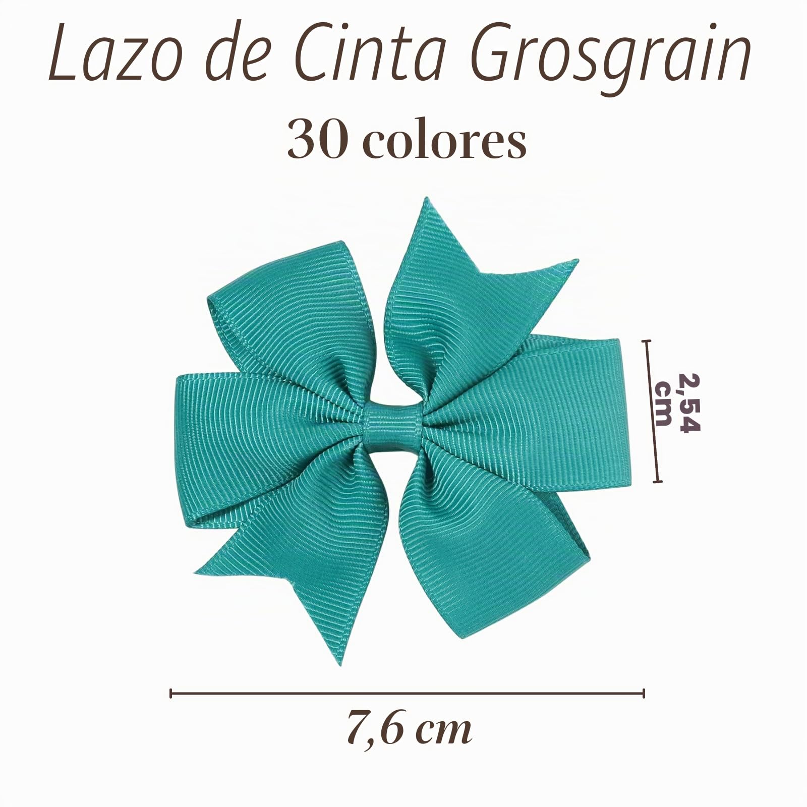 para el pelo para niñas de 7,6 cm con cinta de grogrén, pinza de cocodrilo, para bebés, niños, adolescentes, regalos en pares 60 piezas