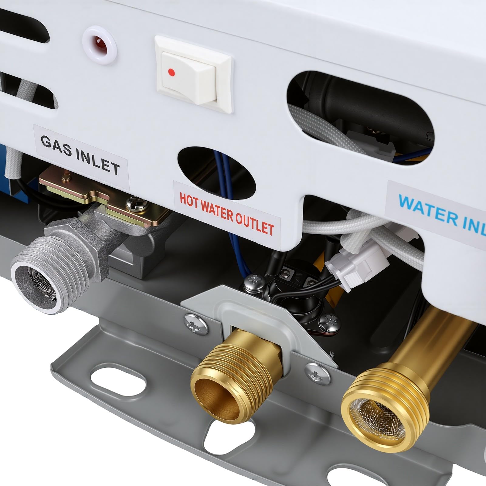 YUYTE Scaldabagno a Gas Istantaneo Portatile, Riscaldatore D'Acqua Senza