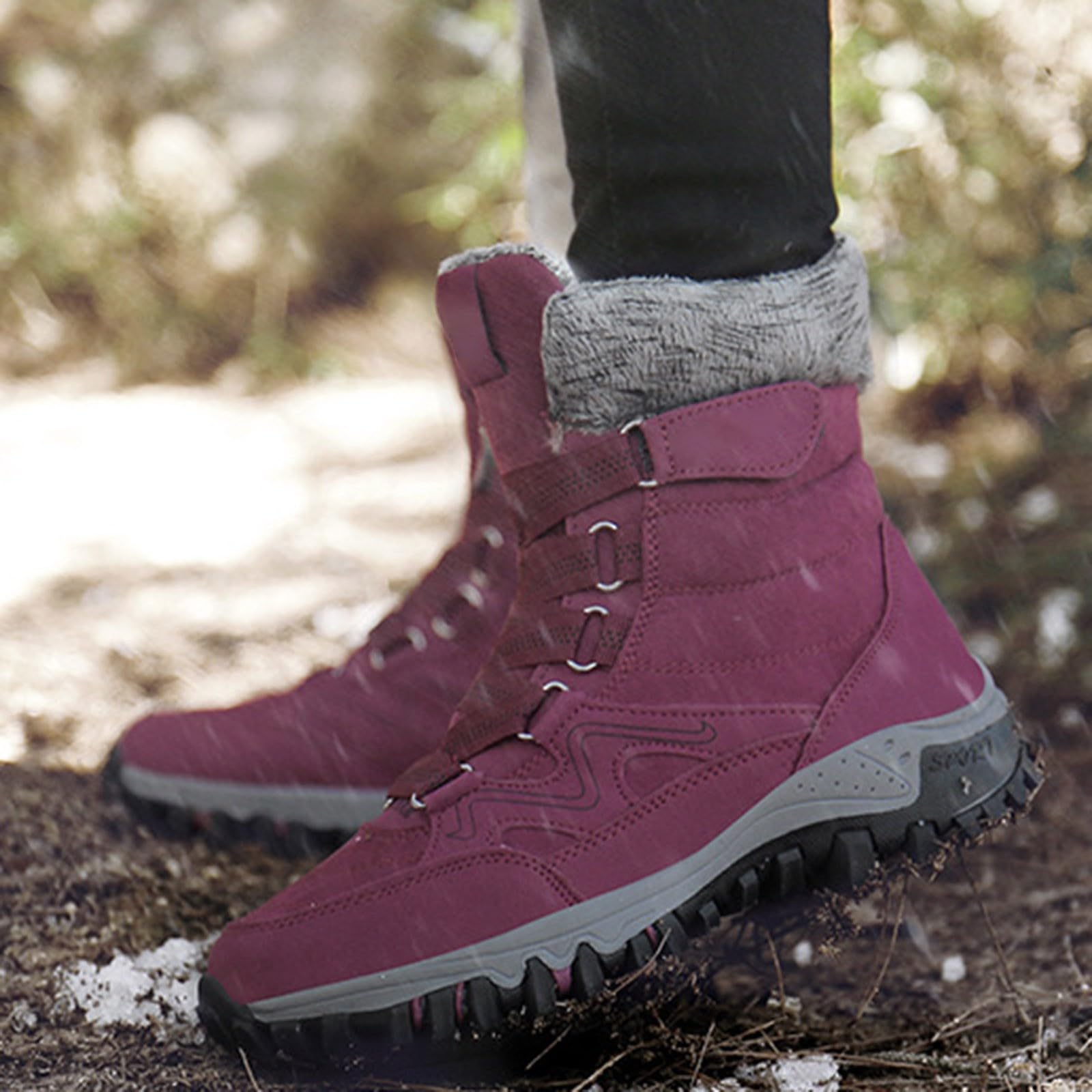 Bottes de neige chaudes doublées pour homme