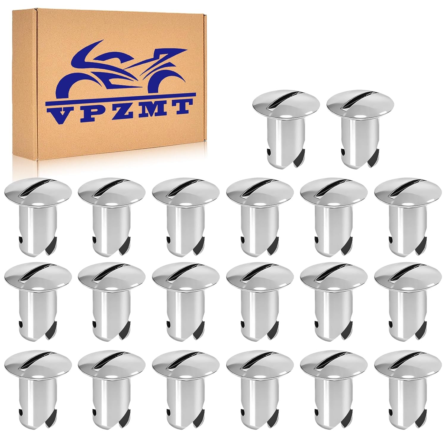 .500 Grip 7/16" Aluminum Button Oval Head Turn Quarter Dzus Fasteners, 20Pcs