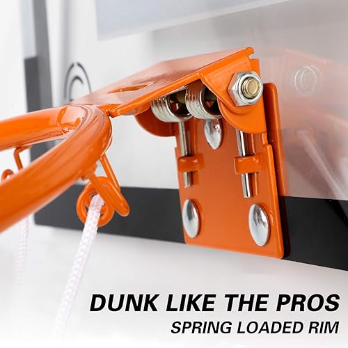 Miniatura 5 de SUPER JOY Mini aro de baloncesto para interiores sobre la puerta con marcador de audio y baterías, aro de baloncesto para puerta, oficina, aro de