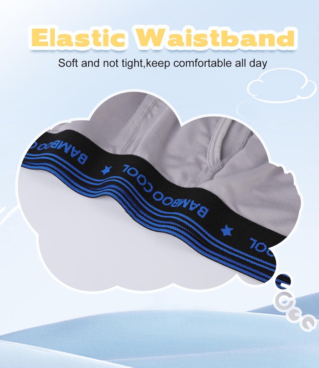 BAMBOO COOL Boys Underwear Lightweight Breathable Moisture-Wicking Boxer Briefs U-open Pouch Ultra Soft Tag Free 6-Pack - Image 4