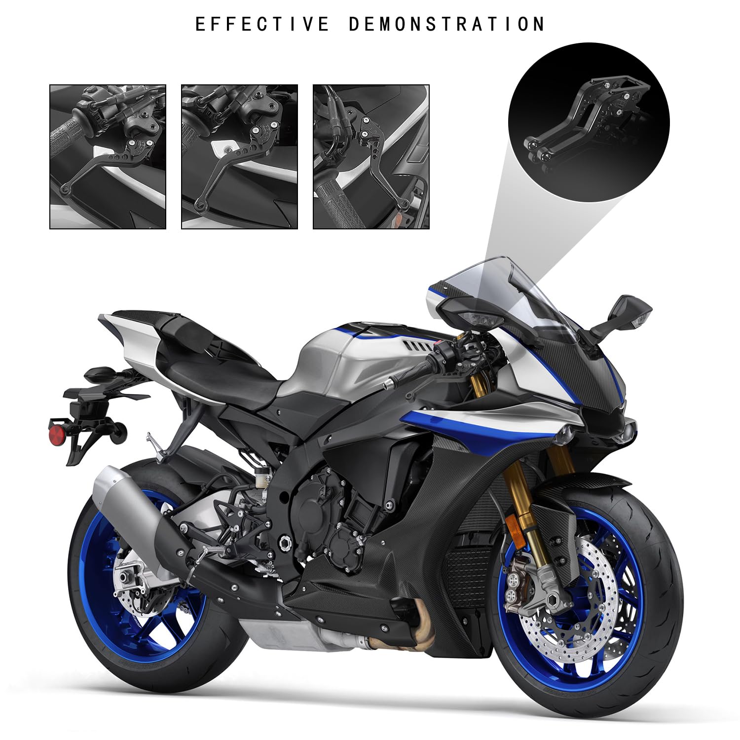 MFGZD CNC Réglable Moto Levier D'embrayage De Frein Court Pour CBR500R CB500F 2013-2018 / CB300R 2018-2024 / CBR300R CB300F 2014-2020 / CB190X 2017-2018 / CBR250R 2011-2017 (Noir)