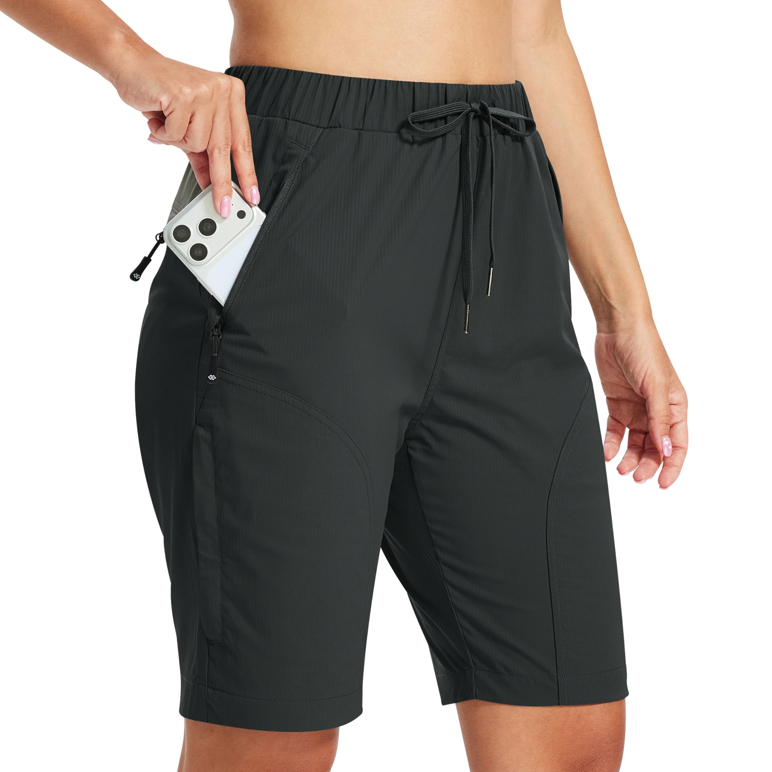 MoFiz Pantaloncini Cargo Donna Bermuda Pantaloni Corti da Trekking Escursionismo Viaggio Ciclismo Sportivi Asciugatura Rapida Impermeabili con 5 Tasche