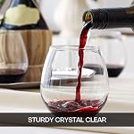 Verres à vin sans ardeur 4, 15oz rouge & Verres à vin blanc pour usage quotidien, Mariage, Anniversaires, Cadeau de chauffage ménager, Hébergement, Bar à la maison, Soirée du soir